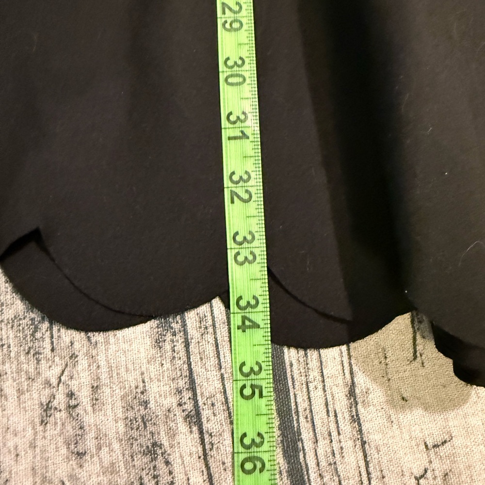 Lulu's Classic Black Skater Scallop Hem 3/4 Sleeve Dress L Large Cumulonimbus - Picture 13 of 14